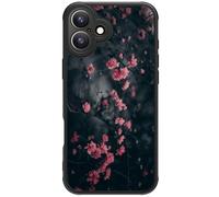 FUNMIKO for iPhone XX Phone Case Cute - Wireless Charging & Military-Grade Protection - Trendy Wildflower Design for Women Girls, Non-Slip Translucent Matte Hard Cover - Mystic Blooming Plum