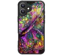 FUNMIKO for iPhone XX Phone Case Cute - Wireless Charging & Military-Grade Protection - Trendy Wildflower Design for Women Girls, Non-Slip Translucent Matte Hard Cover - Vibrant Elegant Butterfly