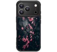 FUNMIKO for iPhone XX Pro Phone Case Cute - Wireless Charging & Military-Grade Protection - Trendy Wildflower Design for Women Girls, Non-Slip Translucent Matte Hard Cover - Mystic Blooming Plum