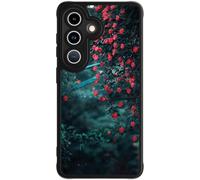 FUNMIKO for Samsung Galaxy S26 Plus Case Wireless Charging & Military-Grade Protection - Trendy Pattern Design for Women Girls, Matte Phone Cover with Shockproof Corners - Blooming Red Florals
