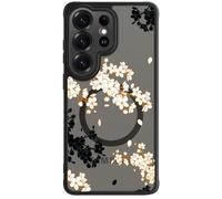FUNMIKO for Samsung Galaxy S26 Ultra Case Wireless Charging & Military-Grade Protection - Trendy Pattern Design for Women Girls, Matte Phone Cover with Shockproof Corners - Elegant Blossom Motif
