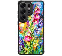 FUNMIKO for Samsung Galaxy S26 Ultra Case Wireless Charging & Military-Grade Protection - Trendy Pattern Design for Women Girls, Matte Phone Cover with Shockproof Corners - Vibrant Flower Portrait