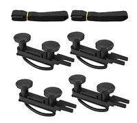 Funmo 4Pcs Universal Roof Box Car Van Mounting Fitting Set, Roof Box U Bolts Clamps, Roof Box U Bolts with 8 Heavy Duty Lock Nuts and 2 Bandages, Roof Bar Mounting U Bracket