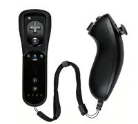 Funmo Controller für Wii Remote Plus Controller -Wi-i- Fernbedienung mit Motion Plus und W-ii-Nunchuck Con-troller W-ii Kontroller W-ii Vernbedinung Ersatz für Wii/WiiU (C)