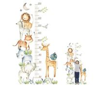 Funmo Height Chart for Children,Self-Adhesive Wall Sticker Forest Animals Wall Sticker, Children Height Chart Wall Sticker, Children's Room Decoration for Boys & Girls