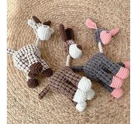 funmoon 3PCS Squeaky Plush Dog Toys for Small Medium Dogs, Cotton Material Interactive Chew Toy, Donkey, Dog, Sheep Shaped, Teeth Cleaning, Durable & Soft Puppy Toy for Play and Anxiety Relief