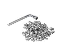 Funn 6mm Street Pin for Python, Ripper, and Mamba Pedals, 50pcs of M4 x 6mm Street Pins with a 4mm Socket Wrench (Silver)
