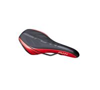 Funn Adlib HD Mountain Bike Saddle with Durable and Light CrMo Rails, Comfortable and Stable Bicycle Saddle, Vinyl Leather Covered Bicycle Saddle For MTB, BMX and Road Bike (Red)