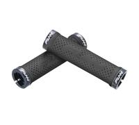 Funn Combat II MTB Bike Grips with Double Lock On Clamp | waffle-pattern rubber, twin alloy collars, 22mm inner, 30mm outer diameter, 3mm hex install, BMX use