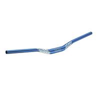Funn Full On Riser Handlebar, 35mm Clamp, 785mm Wide, 30mm Rise (Blue) | Triple-butted AL6061 alloy, short backsweep, sandblasted anodized finish, for trail and enduro, MTB, BMX and road use