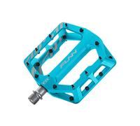 Funn Funndamental Flat Pedals - Wide Platform Bicycle Pedals for BMX/MTB Mountain Bike, Adjustable Grip for Outstanding Stability, 9/16-inch CrMo Axle (Turquoise)