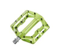 Funn Funndamental Flat Pedals - Wide Platform Bicycle Pedals for BMX/MTB Mountain Bike, Adjustable Grip for Outstanding Stability, 9/16-inch CrMo Axle (Green)