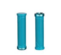 Funn Hilt JR Mountain Bike Handlebar Grips With Single Lock On Clamp, Bicycle Handlebar Locking Grips with 19 mm Inner Diameter, Short Bicycle Grips For Youth, Girls and Boys (Turquoise)