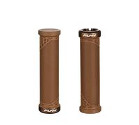 Funn Hilt JR Mountain Bike Handlebar Grips With Single Lock On Clamp, Bicycle Handlebar Locking Grips with 19 mm Inner Diameter, Short Bicycle Grips For Youth, Girls and Boys (Brown)