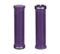 Funn Hilt JR Mountain Bike Handlebar Grips With Single Lock On Clamp, Bicycle Handlebar Locking Grips with 19 mm Inner Diameter, Short Bicycle Grips For Youth, Girls and Boys (Purple)