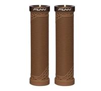 Funn Hilt Mountain Bike Handlebar Grips With Single Lock On Clamp, Lightweight And Ergonomic Bicycle Handlebar Grips with 22 mm Inner Diameter, Unique Patterned Bicycle Grips For MTB/BMX (Brown)