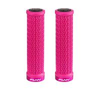 Funn Holeshot Mountain Bike Grips With Single Lock On Clamp, Lightweight And Ergonomic Bike Handle Grips With 22 mm Inner Diameter, Hardened End Bicycle Handlebar Grips For MTB/BMX (Pink)