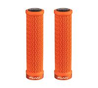 Funn Holeshot MTB Bike Grips with Single Lock On Clamp | soft-compound rubber, hardened end section, reinforced palm zone, 31mm outer diameter, for larger hands, BMX use