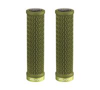 Funn Holeshot MTB Bike Grips with Single Lock On Clamp | soft-compound rubber, hardened end section, reinforced palm zone, 31mm outer diameter, for larger hands, BMX use