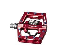 Funn Mamba S MTB Clipless Pedals, Single Sided Clip Mountain Bike Pedals, Compatible with SPD Cleats, 9/16-Inch CrMo Axle Bicycle Pedals for MTB/BMX/Gravel Cycling (Red)