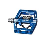 Funn Mamba S MTB Clipless Pedals, Single Sided Clip, SPD Cleats (Blue)