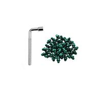 Funn Pedal Pins Studs for Mamba, Ripper, and Python Pedals, 50pcs of M4 x 5mm Street Pins with a 4mm Socket Wrench (Green)