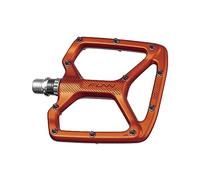 Funn Python Flat Bike Pedals - Wide Platform Bicycle Pedals for BMX/MTB Mountain Bike, 9/16-inch CrMo Axle (Orange)