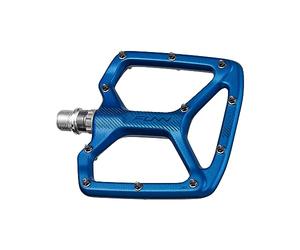 Funn Python Flat Pedals, Wide Platform BMX MTB Pedals, CrMo Axle | CNC-machined 6061 alloy, thin profile, 44 removable metal pins, for downhill, enduro, dirt jump and BMX use