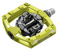 Funn Ripper Mountain Bike Clipless Pedals, Rocker Clip/Spring-Loaded Clip-in Mechanism, Compatible with SPD Cleats, 9/16" CrMo Axle Bicycle Pedals for MTB/Gravel Cycling (Green)