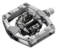 Funn Ripper Mountain Bike Clipless Pedals, Rocker Clip/Spring-Loaded Clip-in Mechanism, Compatible with SPD Cleats, 9/16" CrMo Axle Bicycle Pedals for MTB/Gravel Cycling (Gray)