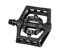 Funn Ripper2 Mountain Bike Clipless Pedals,Double Sided Clip Compact Platform Mountain Bike Pedals, Compatible with SPD Cleats, 9/16" CrMo Axle Bicycle Pedals (Black)