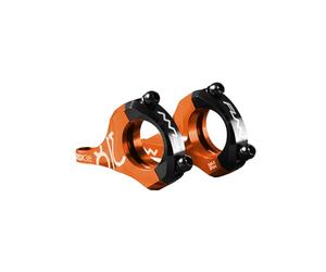 Funn RSX Mountain Bike Direct Mount Bike Stem with 31.8mm Bar Clamp, 2 Pieces Lightweight Split Design for Dual Crown Forks, Adjustable Extension 45-50mm with 20mm Rise (Orange)