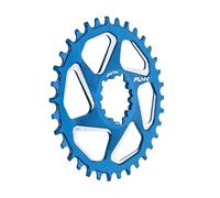 FUNN Solo DX Narrow Wide Chainring for 9 10 11 12 Speed Chain Compatible with SRAM Direct Interface Crankset, 3mm Offset (34T, Blue)