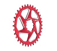 FUNN Solo DX Narrow Wide Chainring for 9 10 11 12 Speed Chain Compatible with SRAM Direct Interface Crankset, 3mm Offset (34T, Red)