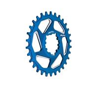 Funn Solo DX Narrow Wide Chainring for 9 10 11 12 Speed Chain, Fits SRAM Direct Mount Interface Crankset, 3mm Offset, Single Speed Bike Chain Ring for MTB, BMX Bike and Road Bike (30T, Blue)