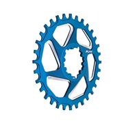 Funn Solo DX Narrow Wide Chainring for 9 10 11 12 Speed Chain, Fits SRAM Direct Mount Interface Crankset, 6mm Offset, Single Speed Bike Chain Ring for MTB, BMX Bike and Road Bike (32T, Blue)