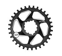 Funn Solo DX Narrow Wide Chainring for 9 10 11 12 Speed Chain, Fits SRAM Direct Mount Interface Crankset, 6mm Offset, Single Speed Bike Chain Ring for MTB, BMX Bike and Road Bike (32T, Black)