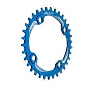 Funn Solo Narrow Wide Chainring for 9 10 11 12 Speed Chain, Fits 104mm BCD Interface Crankset, Single Speed Bike Chain Ring for MTB, BMX Bike, Gravel Bike and Road Bike (34T, Blue)