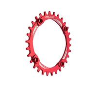 Funn Solo Narrow Wide Chainring for 9 10 11 12 Speed Chain, Fits 104mm BCD Interface Crankset, Single Speed Bike Chain Ring for MTB, BMX Bike, Gravel Bike and Road Bike (30T, Red)