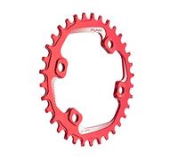 Funn Solo Narrow Wide Chainring for 9 10 11 12 Speed Chain, Fits Asymmetric 96mm BCD Interface Crankset, Single Speed Bike Chain Ring for MTB, BMX Bike, Gravel Bike and Road Bike (34T, Red)