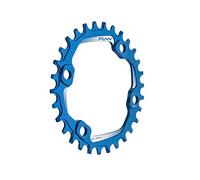 Funn Solo Narrow Wide Chainring for 9 10 11 12 Speed Chain, Fits Asymmetric 96mm BCD Interface Crankset, Single Speed Bike Chain Ring for MTB, BMX Bike, Gravel Bike and Road Bike (30T, Blue)