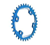 Funn Solo Narrow Wide Chainring for 9 10 11 12 Speed Chain, Fits Asymmetric 96mm BCD Interface Crankset, Single Speed Bike Chain Ring for MTB, BMX Bike, Gravel Bike and Road Bike (34T, Blue)