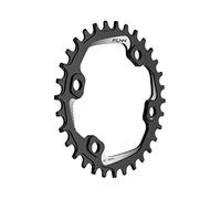 Funn Solo Narrow Wide Chainring for 9 10 11 12 Speed Chain, Fits Asymmetric 96mm BCD Interface Crankset, Single Speed Bike Chain Ring for MTB, BMX Bike, Gravel Bike and Road Bike (32T, Black)