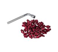 Funn Street Pins for Python, Ripper, Mamba Pedals, M4x6mm, 50 Pcs (Red)