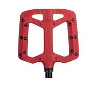 Funn Taipan Glass Fiber Reinforced Thermoplastic Bike Pedals with 9/16-inch CrMo Axles and Shin-Friendly Pins for MTB/BMX/Urban/Gravel Riding (Red)