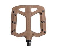Funn Taipan Glass Fiber Reinforced Thermoplastic Bike Pedals with 9/16-inch CrMo Axles and Shin-Friendly Pins for MTB/BMX/Urban/Gravel Riding (Brown)