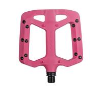 Funn Taipan Plastic MTB Flat Pedals, CrMo Axle | Fibreglass reinforced thermoplastic, 105x100x14mm concave, 6 replaceable alloy pins per side, ~380g, BMX and gravel use