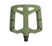 Funn Taipan Plastic MTB Flat Pedals, CrMo Axle | Fibreglass reinforced thermoplastic, 105x100x14mm concave, 6 replaceable alloy pins per side, ~380g, BMX and gravel use