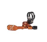 Funn UpDown Mountain Bike Dropper Seatpost 4 Way Mount CNC Remote Lever kit fits Both External and Internal Routing droppers, Smooth Action Easy-to-Use (Orange)