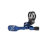 Funn UpDown Mountain Bike Dropper Seatpost 4 Way Mount CNC Remote Lever kit fits Both External and Internal Routing droppers, Smooth Action Easy-to-Use (Blue)